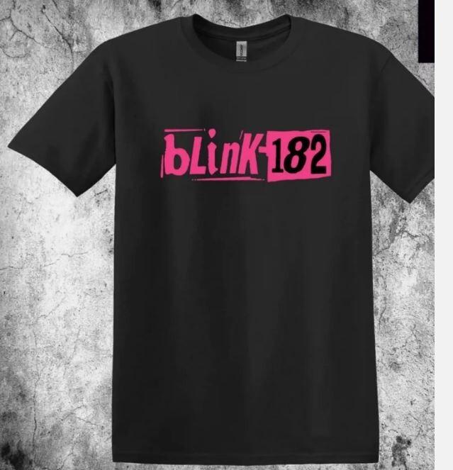 Футболка с логотипом панк-рок группы Blink 182 Плотный хлопок Унисекс Качество Футболка S-5XL