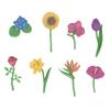8pcs Simulation Plant Toy Colorful PVC Simulation Flower Model Plant Sand Table Decoration Early