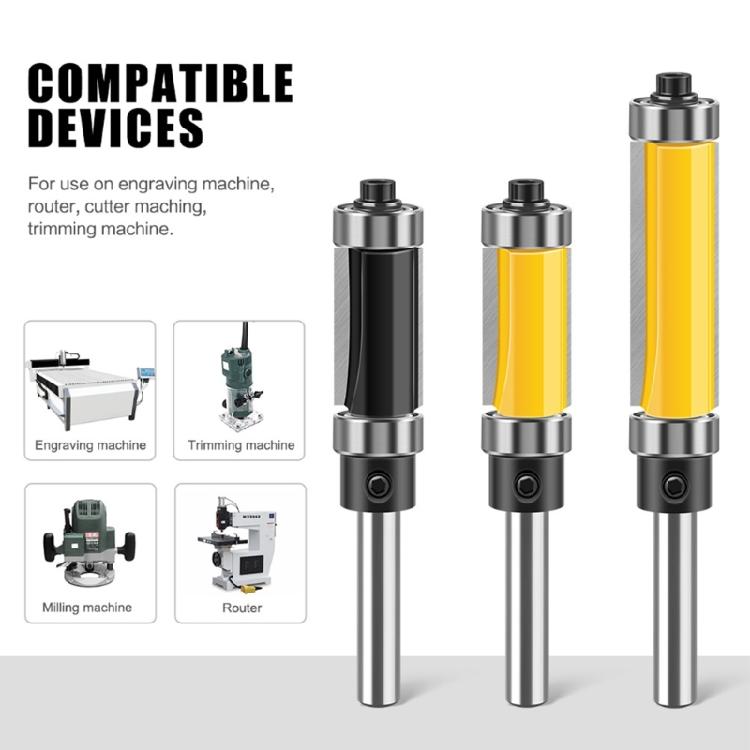 Фреза для обрезки двойных кромок с двойным подшипниковым направляющим, корпус из углеродистой стали, устойчивое к ржавчине покрытие для энтузиастов DIY