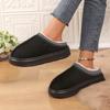 Furry Slippers Women Fall And Winter Indoor Home Warm Padded Monthly Shoes Thick Bottom Couple Cotton Slippers