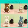 Cartoon Style Lovable Rabbit Plush Toy With Bow Tie Ideal For Backpacks Keychains And