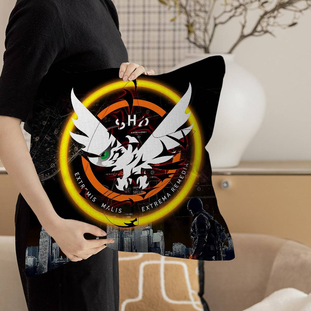 T-Tom Clancy'S The Division Cushion Cover Inches Farmhouse Decor Home Throw Pillow Covers For Couch Decorations