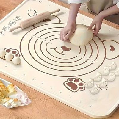 60*80см Силиконовый коврик Подложка для выпечки Лист Коврик для замешивания теста Для кухни Раскатывания теста Пицца Большой Тесто Антипригарный Изготовитель Держатель