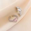 High-end light luxury ring, love zircon new open ring, women's non-fading fashion niche high-end ring