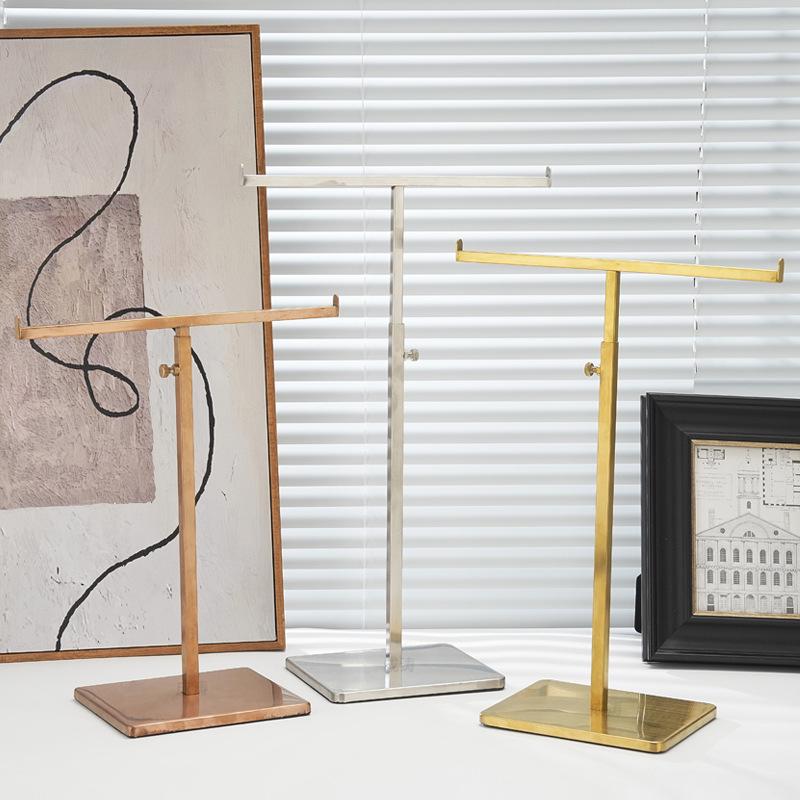 Т-образная подставка из нержавеющей стали для демонстрации сумок и шарфов