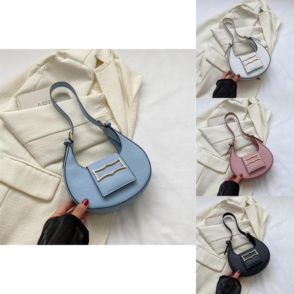 Versatile Fashion Pu Leather Crescent Bag With Zipper Ideal For Everyday Use