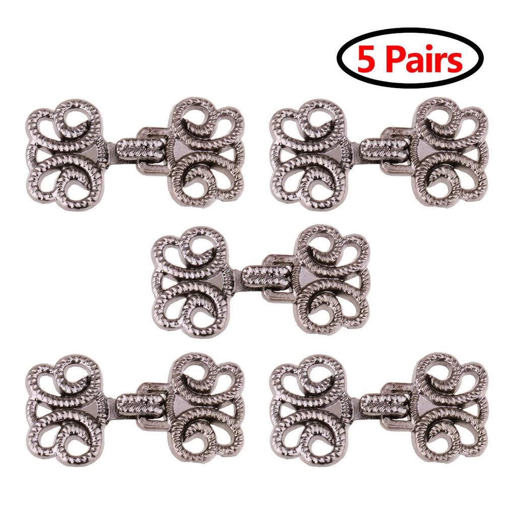 5 пар застежек для одежды, накидки, застежек, декоративный завиток, цветок, китайский узел, пуговица, зажим для кардигана