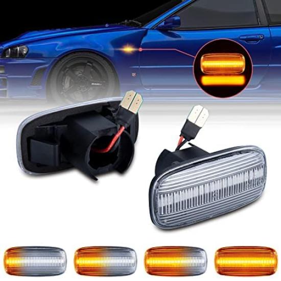 GemPro Bnr34 Side Marker LED Skyline R34 Late Silvia S15 Serena C24 Side Blinker C34 Stagea M35 Early Stage AM 350s Primera Sedan Wagon P12 Early