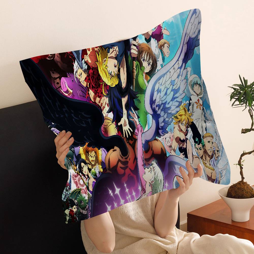 The Seven Deadly Sins Anime Cushion Cover Pillow Cover Decor Pillowcase Printed Cushion Case For Couch