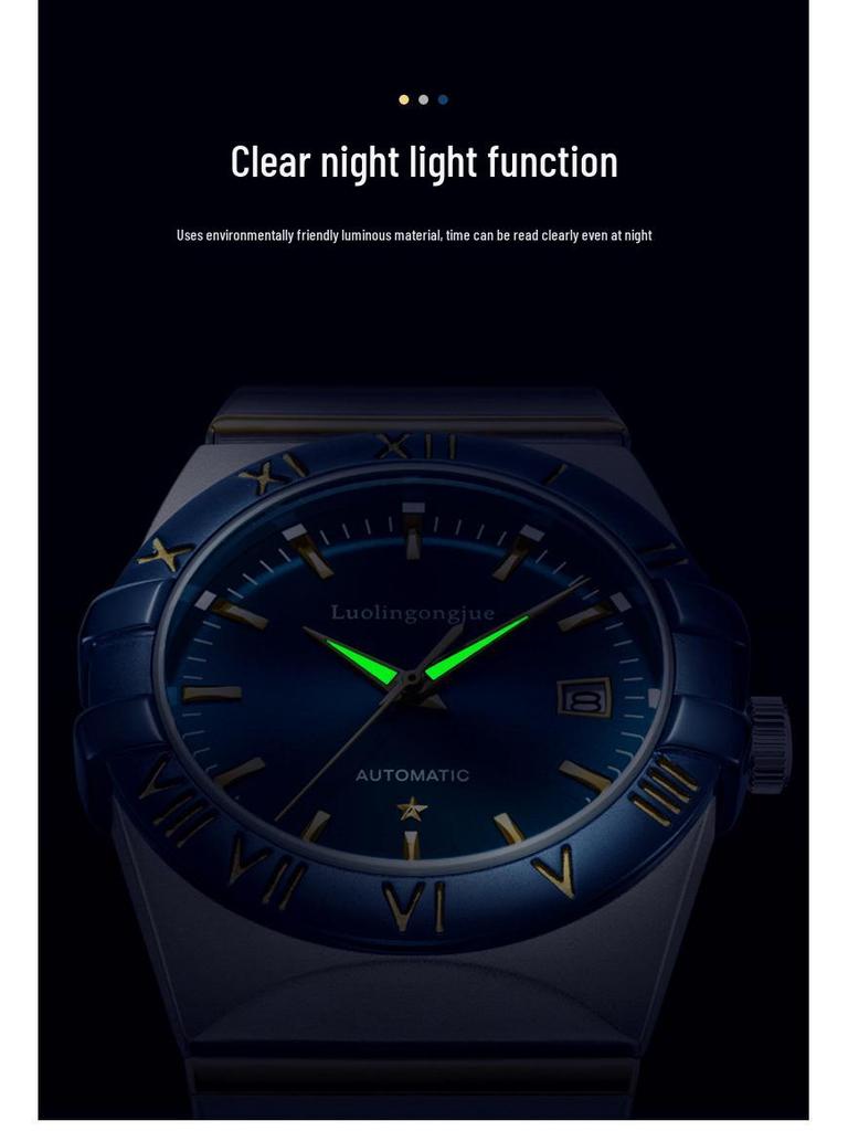 Мужские автоматические механические часы герцога Лотарингии - Водонепроницаемые и люминесцентные