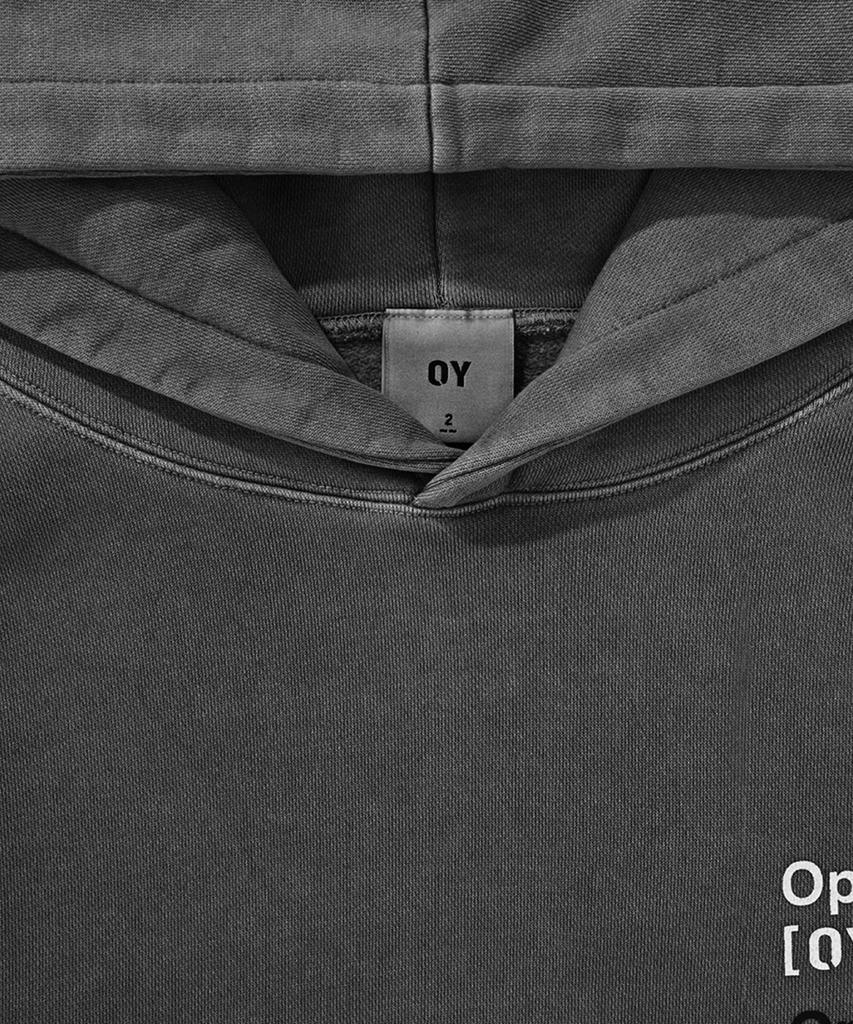 PIGMENT Typo Hoodie-Black