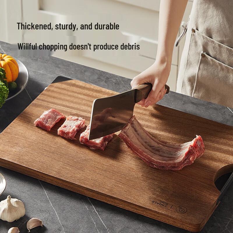 COOKER KING Wenge Wood Cutting Board with Sharpening Stone