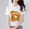 Classic T-shirt Street Trend Slim Women's All-match Tiger Leopard Printed Casual O-Neck Comfortable Breathable Short Sleeve Top