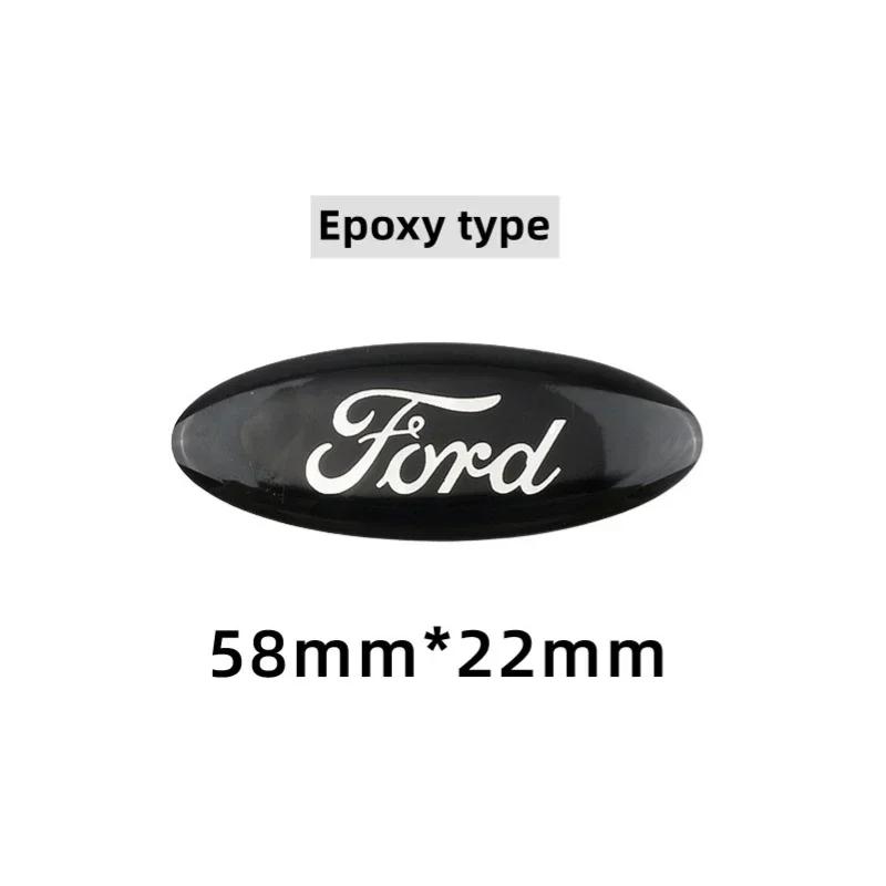 YJBU1 58x22mm Car Steering Wheel Center Emblem Sticker for Ford Focus 3 MK2 Fiesta MK7 Mondeo Mk4 Fusion Kuga Transit Edge F150