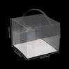 50Pcs Disposable Clear Cake Boxes with Lids, 6x6inch Food-Grade PET Plastic Bakery Packaging for Cake Cookie Pastry