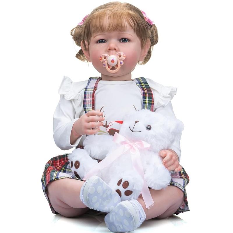 28-дюймовые куклы-реборн огромного размера Liam Cosplay Girl, мягкая тканевая имитация тела, кукла ручной работы с 3D-нарисованной кожей, куклы-младенцы для детей от 3 лет и старше, игрушка-подруга