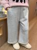 Бархатные зимние брюки широкого кроя для девочек в корейском стиле 2025