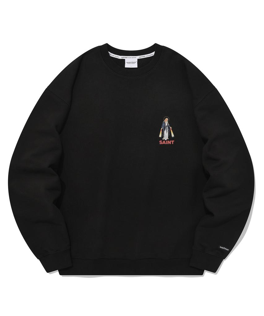 SAINTPAIN Sp Grace Marie Свитшот с круглым вырезом-Черный
