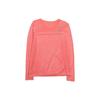 Logo Print Round Neck Quick-Dry Long Sleeve T-Shirt Women Tops Pink 644684-696