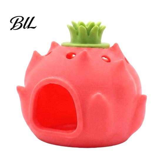 Fish Tank Cave Decorations Fruit Aquarium Hide Cave, Apple Pitaya Hideout, 3D Safe Shelter for Water Pets Printed Decorative Betta And Shrimp Breeding