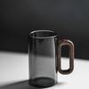360ml High Borosilicate Glass Tea Cups Heat Resistant Clear Coffee Cups Wooden Handle Drinking Water Cup Home Office Drinkware