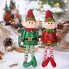 Рождественский эльф, плюшевая мягкая кукла с длинными ногами и шапкой Санты