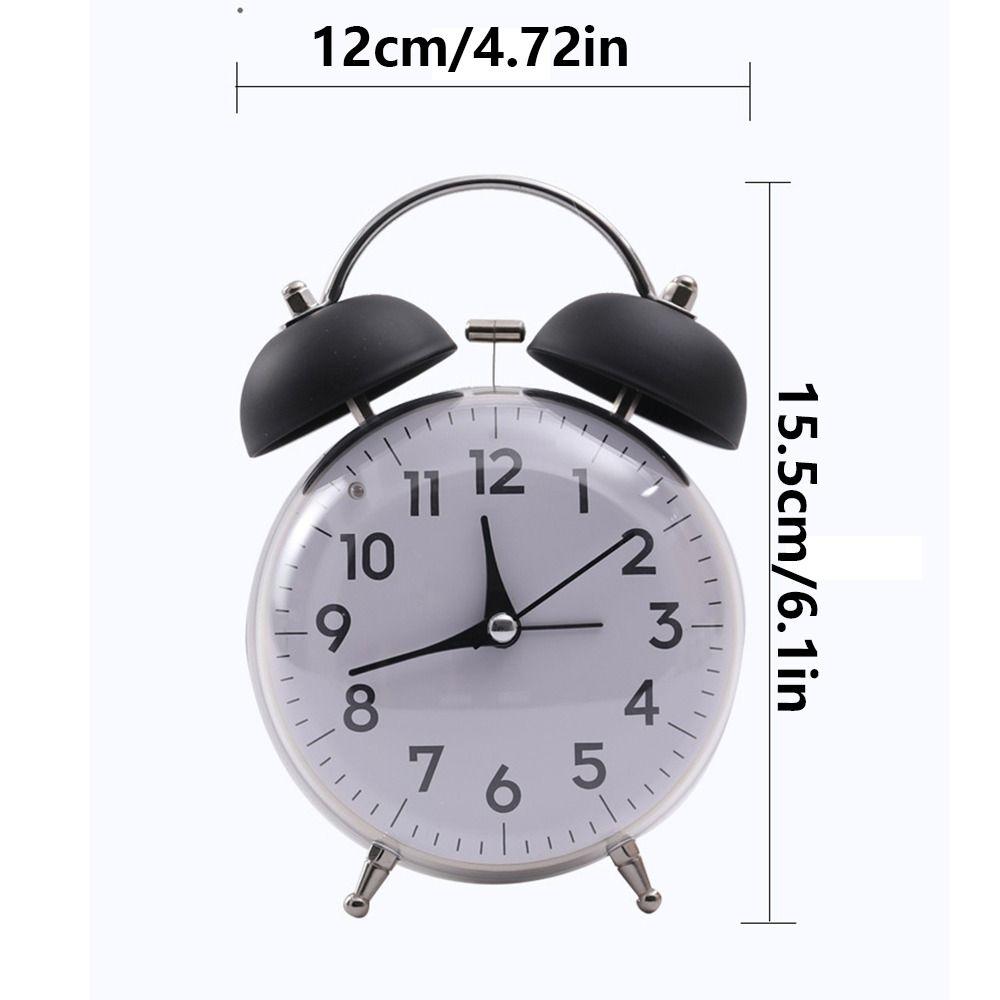 4 Inch Size Desk Alarm Clock Loud Alarm Bedside Wake-up Clock Mechanical Clock  Morning Routine