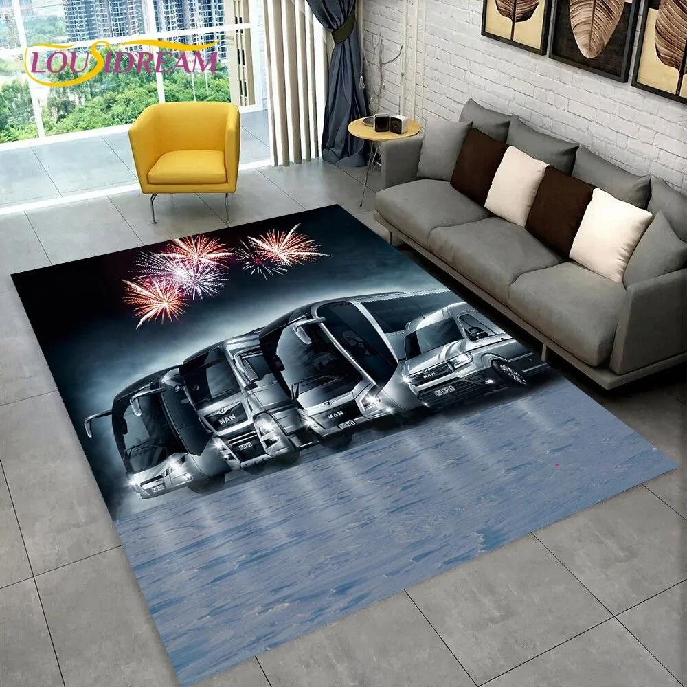 Latest MAN Truck Lorry 3D Printing Carpet Rug for Bedroom Living Room Home Sofa Decoration,Children Game Large Decor Floor Mat