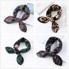 2021 Small Size Women Scarf Fashion Print Silk Scarves Square Neck Office Satin Handkerchief Bandana Foulard