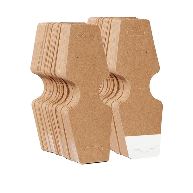 100Pcs/Pack Necklace Display Merchandise Price Blank Jewelry Card Rectangular Packaging Card DIY Paper Price Label Tags Earrings