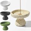 Concrete Texture Cement Incense Burners with 9 Holes Moon Surface Design Incense Stick Stand Decorative Multi-functional