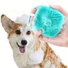 Pet Bathing Brush Silicone Scrubber Mitt for Dogs & Cats, Massage & Lathering, Waterproof & Bite-Resistant