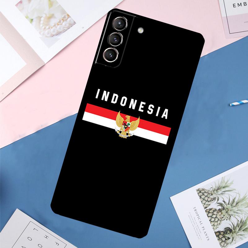 Чехол-карта с флагом Индонезии для Samsung Galaxy S25 Ultra S21 S22 S24 S23 Ultra S9 S10 Plus S21 FE S25 FE Задняя крышка