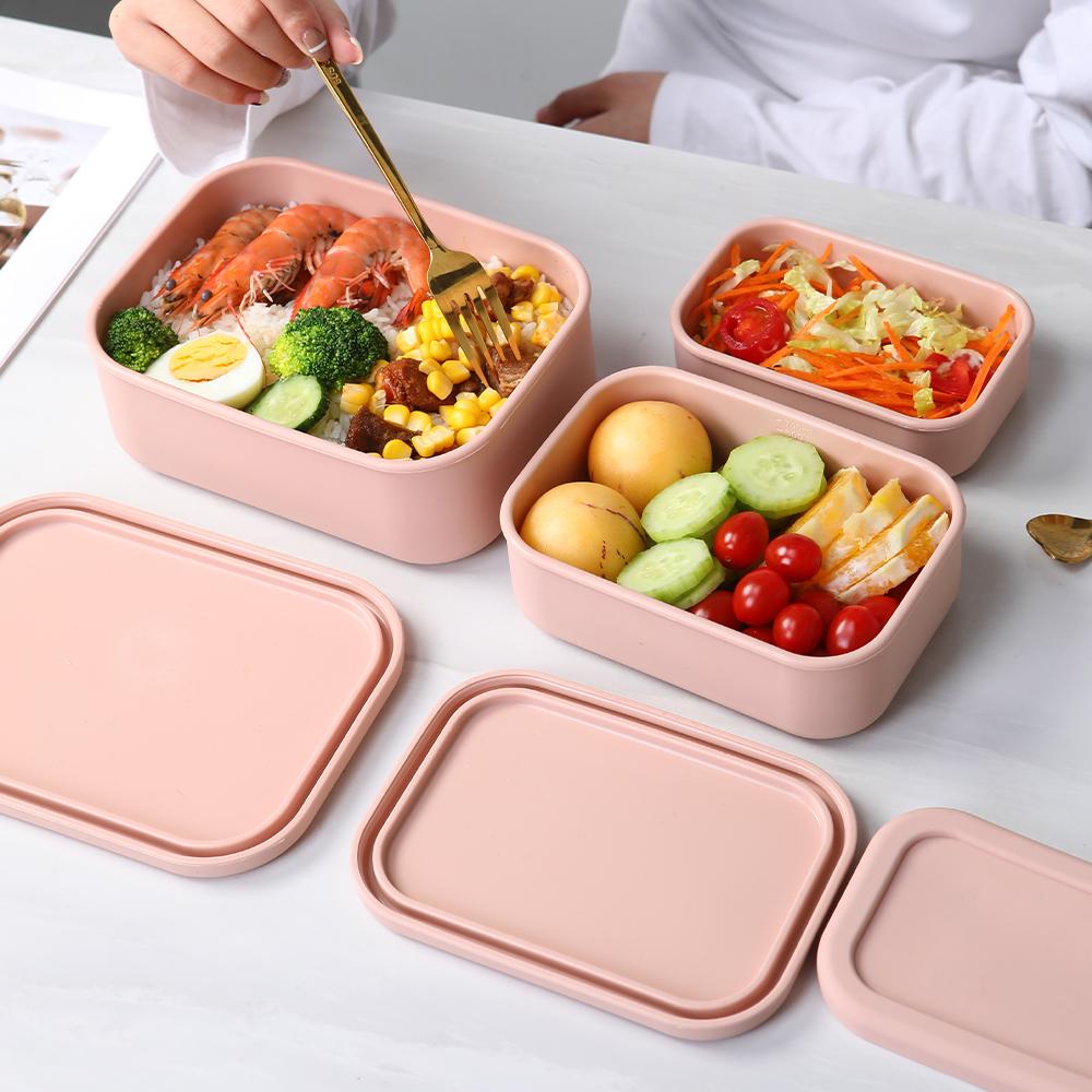 Silicone Bento Boxes Lunch Container, Leak-Proof Lunch Container, BPA-Free, Dishwasher Safe