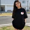 2026 новый летний милый графический топ HelloKitty повседневный хлопковый топ с коротким рукавом для женщин и девочек Каваи мультяшный принт Streetwear