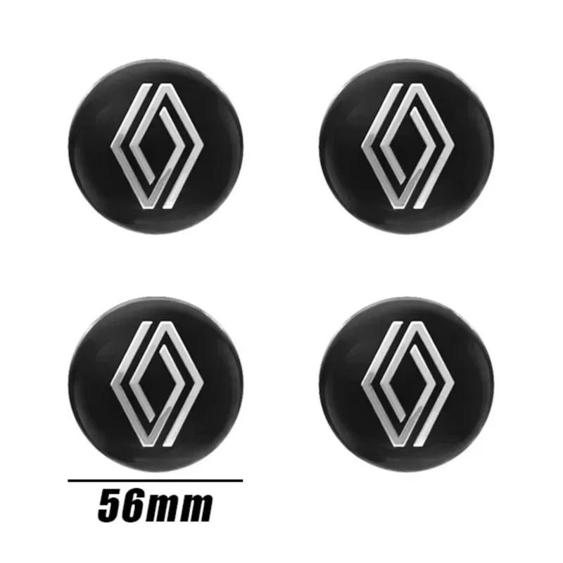 2026 Hot For Renault Hub Caps 4Pcs 56mm Car Wheel Center Hub Cap Stickers Accessories For Renault Megane 2 3 4 Twingo Clio Talis