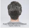 Men's Short Gray Layered Realistic Wig, Heat Resistant Synthetic Hair with Adjustable Breathable Cap for Daily & Casual Wear
