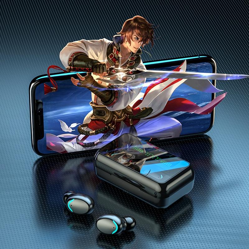 Беспроводные наушники TWS, зарядное устройство 3000 мАч, Bluetooth-совместимые стереонаушники, гарнитуры с микрофоном