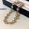 Vintage Teardrop Rhinestone Colorful Necklace: Retro High-End Clavicle Chain Court Style Choker for Women