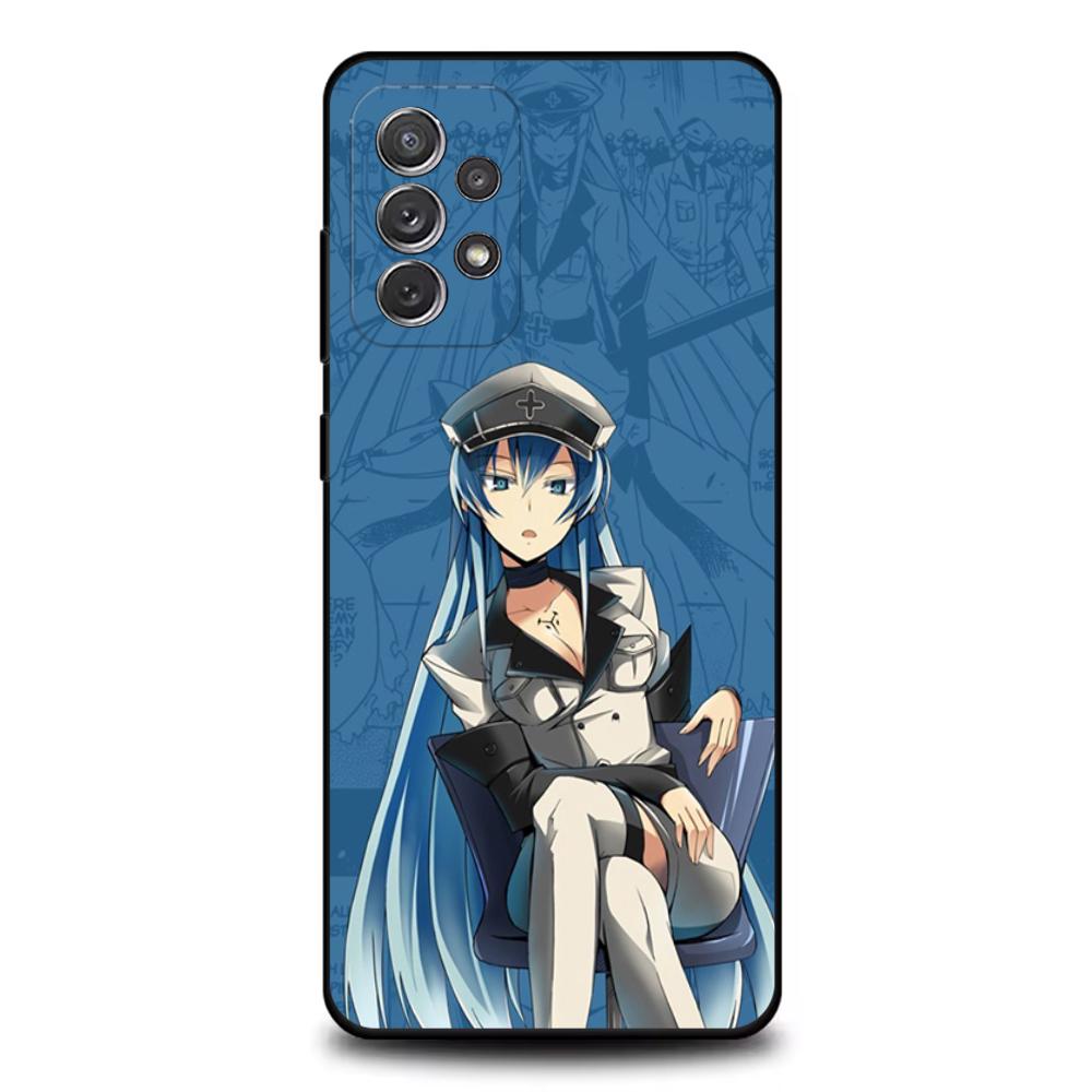 Akame ga KILL Крутой Аниме Чехол для Телефона Для Samsung S25,S24,S21,S22,S23,S30,Ultra,S20,Plus,Fe,Lite,Note,10,9,5G Черный Чехол
