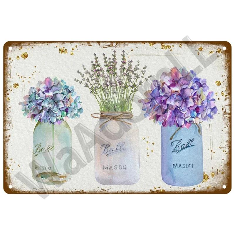 Vintage Metal Tin Sign Retro Cafe Garden Wall Art Home Decor Plaque for Room Farmhouse Painting Gift Perfect for Wall Mural D