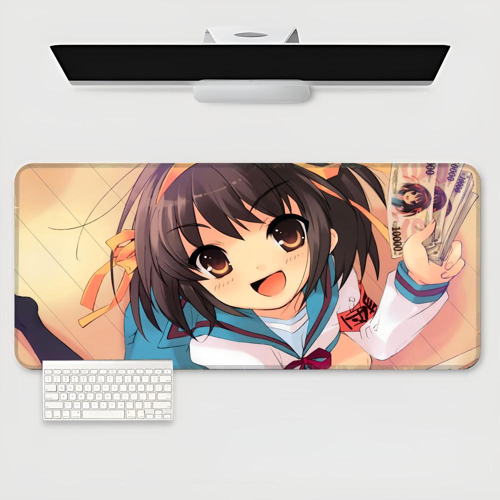 Коврик для мыши The Melancholy of Haruhi Suzumiya игровая клавиатура XXL Коврик для мыши Большой Компьютер Ноутбук Нескользящий Коврик для стола Клавиатура Коврик для мыши