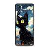 Case For Oppo Find X6 Pro X5 A54 A53 A52 A9 A15 A95 A17 A76 A74 A57 A31 Reno8 Reno7 Reno6 Pro 5G Cover Cartoon Cat Art Fashion