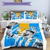 Argentina World Cup Celebration 3‑Piece Bedding Set,Soft Breathable Duvet Cover & 32 Pillowcases,Multi‑Purpose for Bedroom Dorm Guest Room,Great Festi