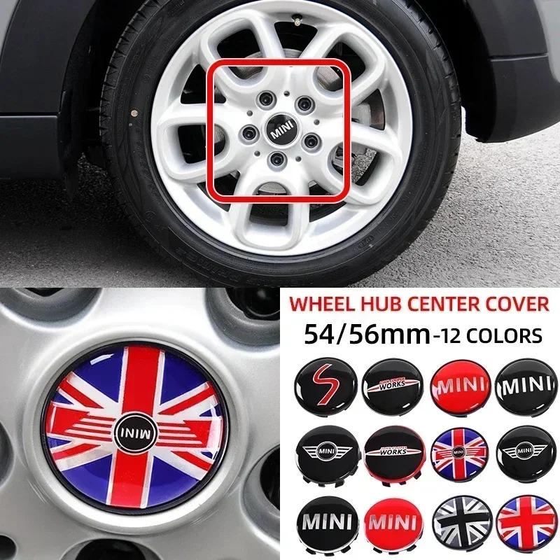 4pcs 54mm 56mm Car Wheel Center Hub Cap Badge Emblem Sticker For S JCW R50 R53 R55 R56 R57 R60 F55 F56