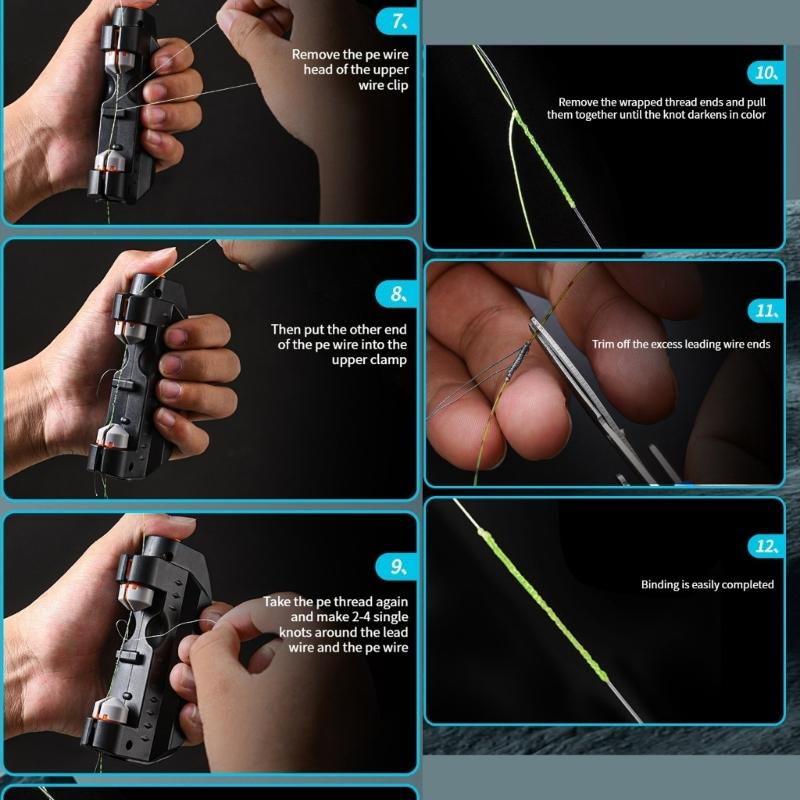 Electric Fishing Line Tying Tool Automatic Line Connector Portables Winder Gear Electric Threader Equipment Fishing Part