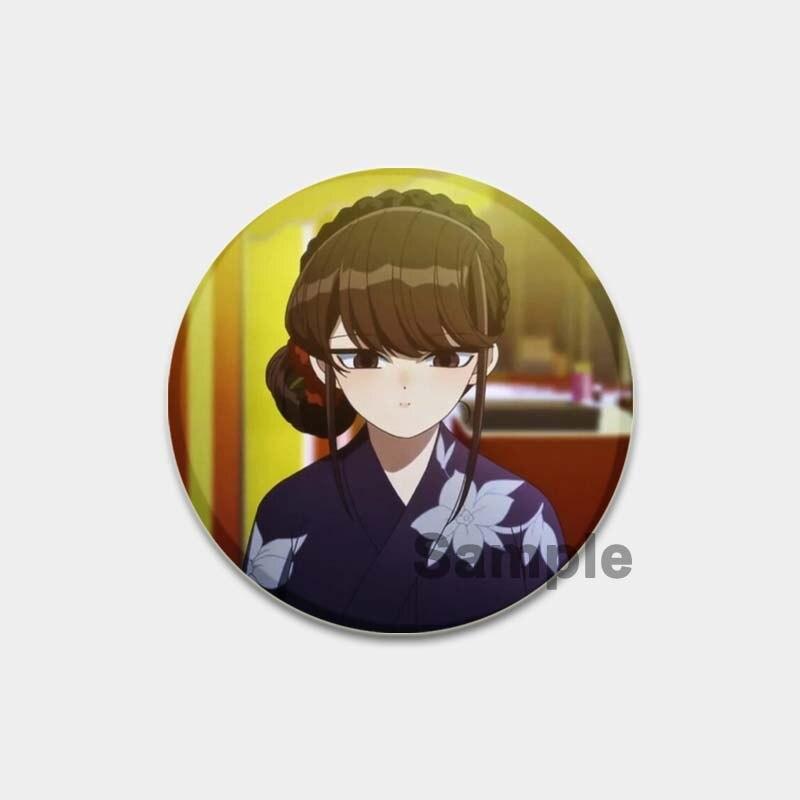 58 мм аниме «Коми может T общаться», булавка с отворотом, значок для косплея с героями мультфильмов, креативные подарки, броши Gujian Одноклассники, милые булавки для рюкзаков