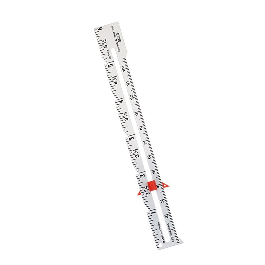 Sewing Gauge Metal Fabric Quilting Ruler Hem Measuring Gauge Sewing Measuring Tool for Fabric Knitting Sewing Hemming