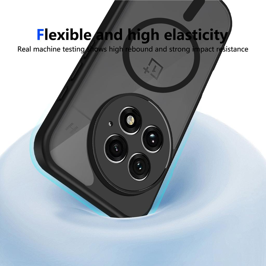 Матовый прозрачный магнитный чехол для телефона Magsafe черный для OnePlus 13 13R 13T 13S Ace 5 Pro Nord CE 5 беспроводная зарядка жесткий чехол