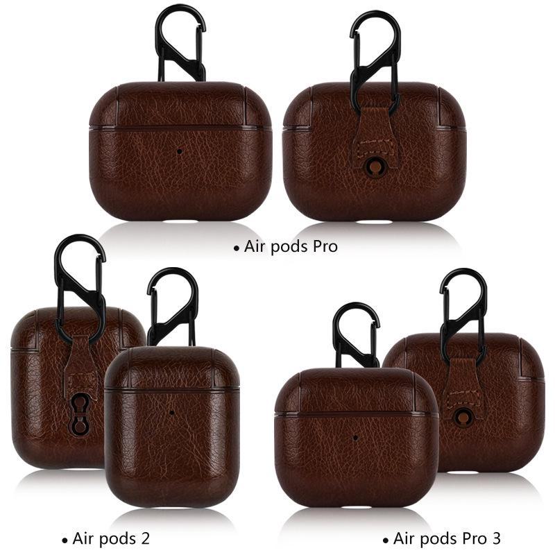 Кожаный защитный чехол для Apple AirPods 2/3/4/Pro2 — доступен в четырех цветах